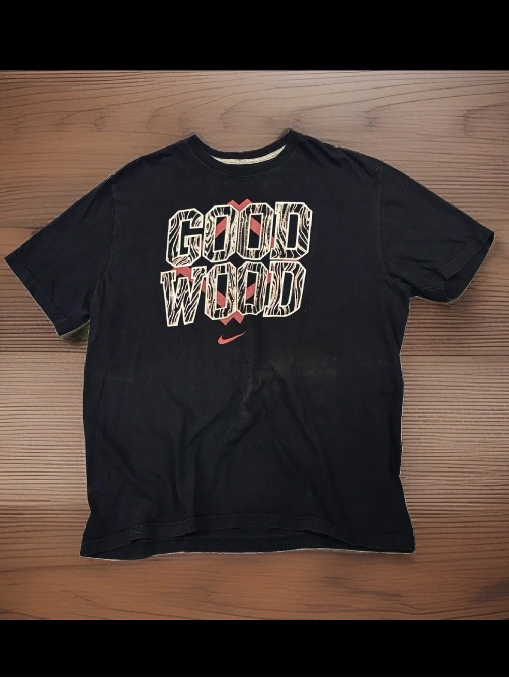 Nike The Athletic Dept. VTG Good Wood Graphic Print S/SvTee Men’s XXL Swoosh